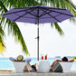 10.7FT Patio Umbrella with 8 Ribs, Crank, Push Button Tilt, Air Vents, for Backyard, Deck and Lawn, Purple