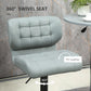 Swivel PU Leather Barstools Set of 2 Adjustable Bar Stools with Footrest Back for Kitchen Counter Dining Room Grey