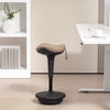 Swivel Standing Desk Chair, Adjustable Active Ergonomic Standing Stool, Backless Wobble Stool Chair, Brown