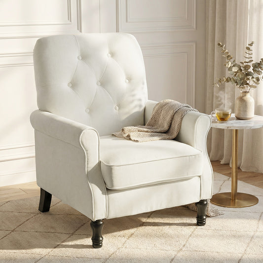 Mid-Century Armchair with Spring Cushion