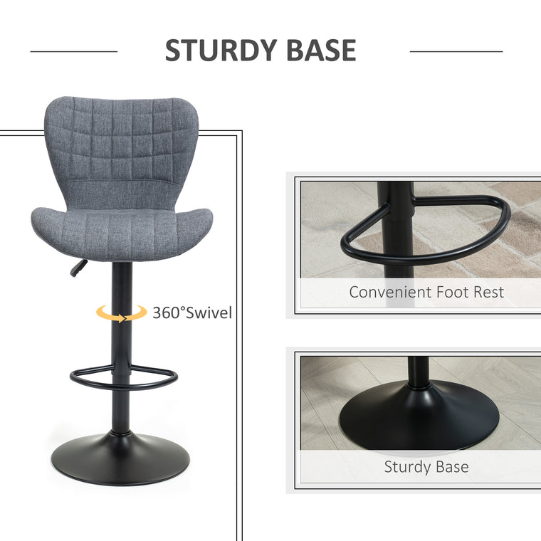 Adjustable Swivel Bar Stools Set of 2