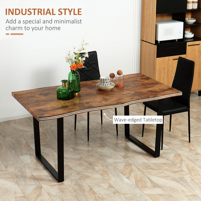 63" Industrial Dining Table for 6 - Rustic Brown
