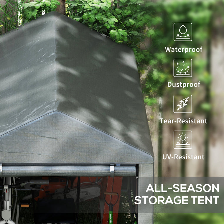 4' x 6' Bike Shed with Roll-Up Door