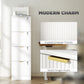 Lockable Filing Cabinet with 4 Fluted Drawers, File Cabinet with Adjustable Hanging Rails for A4 Letter Files, White