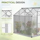 6' x 6' x 6.4' Walk-in Garden Greenhouse Polycarbonate Panels Plants Flower Growth Shed Cold Frame Outdoor Portable Warm House
