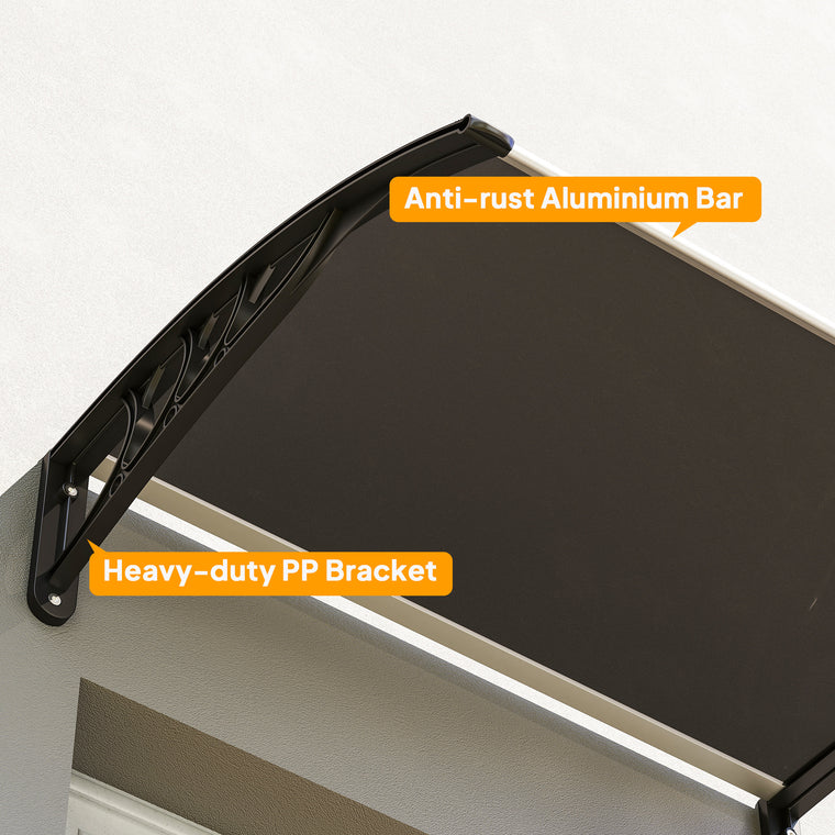 29.9" x 39.4" Transparent Polycarbonate Door Awning Canopy