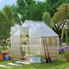 6' x 6' x 6.5' Clear Polycarbonate Greenhouse with Roof Vent