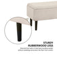 Modern Storage Bench, Ottoman with Storage and Lamb's Wool Upholstery for Living Room, Bedroom, Cream White