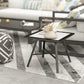 Small Outdoor Side Table, Patio Side Table with SPC Tabletop for Garden, Patio, Lawn, Grey