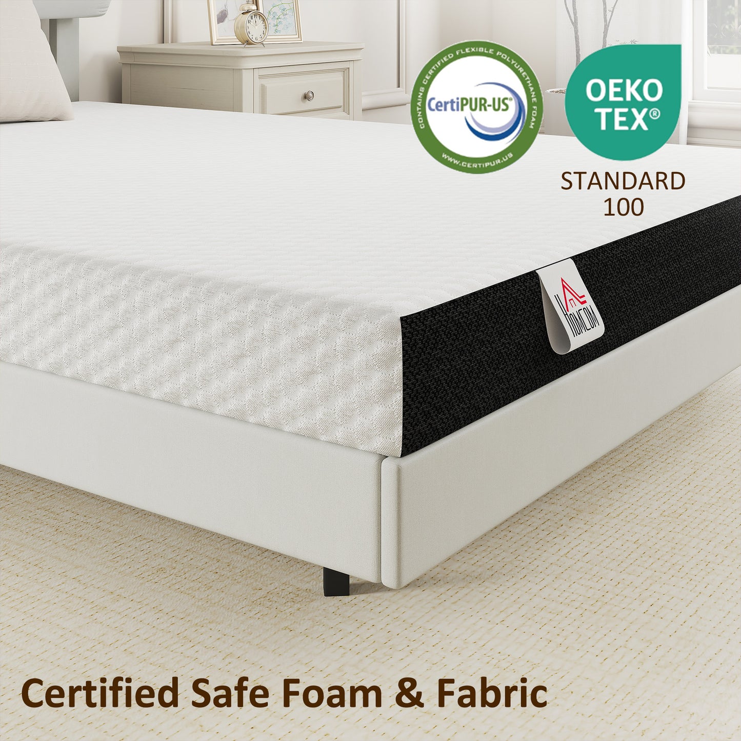 Full 6 Inch Memory Foam Mattress in a Box, Pressure Relief & Lumbar Support, CertiPUR-US Certified, Medium Firm