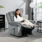 Manual Recliner Chair with Vibration Massage, Side Pockets, Corduroy Reclining Chair for Living Room, Grey