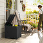 67-Gallon Rattan Deck Box with Waterproof Liner