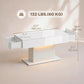 LED Coffee Table with Storage, High Gloss Modern Center Table with 2 Drawers and Remote Control for Living Room, White