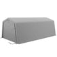 Portable Garage, Heavy Duty Carport Canopy with Ventilation Windows and Large Roll-up Door, Dark Grey