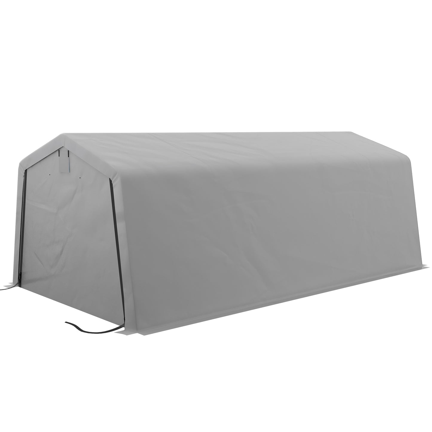 Portable Garage, Heavy Duty Carport Canopy with Ventilation Windows and Large Roll-up Door, Dark Grey