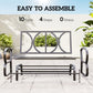 2-Person Outdoor Glider Chair, Patio Double Rocking Loveseat with Steel Frame and Cushions for Backyard, Garden and Porch, Khaki