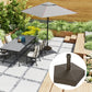 Patio Umbrella Base Holder, Heavy Duty Outdoor Umbrella Stand Base, Poolside, Brown