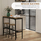 3-Piece Counter Height Bar Table and Chairs, Dining Table and Chairs Set for 2, Pub Table and Chairs