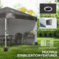 10' x 10' Pop Up Canopy with Sidewalls, Roller Bag, Height Adjustable Instant Tent for Outdoor, Garden, Patio, Black