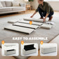 Storage Ottoman Bench, Linen-Look Fabric Upholstered Ottoman with Storage, Wide Padded Seat, Cream White