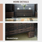 Rattan Wicker Coffee Table with Glass Top Outdoor Garden Patio Furniture Brown Tempered