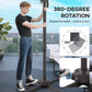 8' Cantilever Patio Umbrella with LED Lights, 360°Rotation, Tilt & Height Adjustment, Crank, Cross Base, Dark Grey