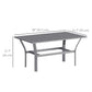 Outdoor Side Table with Slatted Tabletop, Metal Patio Coffee Table for Garden, Balcony, Black
