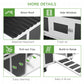 Wooden Chicken Coop with Nesting Box for 2-4 Chickens, Dark Grey