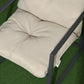 4 Piece Outdoor Furniture Set, Patio Conversation Set with Tempered Glass Table, Loveseat, 2 Chairs and Cushions, Beige