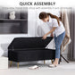 Storage Ottoman Bench, 43 Inch Large Storage Chest with Steel Legs and Padded Seat, Foot Rest, Load 485 lbs, Black