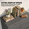 Wicker Storage Cabinet with 2 Doors & 2-Tier Shelf