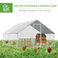9.8' x 13.1' x 6.6' Chicken Coop Cage, Outdoor Hen House w/Cover & Lockable Door
