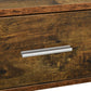 Retro Coffee Table with Storage Shelf and Drawer for Living Room, Vintage Wooden Sofa Side Table, Rustic Brown