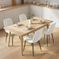 Dining Chairs Set of 4, Upholstered Dining Room Chairs with Steel Legs, Modern Kitchen Chair for Dining Room, Cream