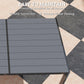 7 Piece Outdoor Dining Set with 6 Stackable Chairs, Rectangle Table, WPC Slatted Top, Rust-Resistant Steel Frame