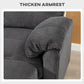 Oversized U-Shape Modular Corduroy Sectional - Charcoal Grey