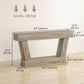 63 Inch Vintage Console Table, Narrow Entryway Table with Open Shelf for Living Room, Light Brown