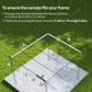 8' x 9.4' Retractable Pergola Canopy Replacement, Fit 7' x 10' Frame, UV30+ Pergola Cover Top Only, Cream