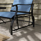 3PCs Gliding Rocking Chair & Bistro Tea Table Set, Grey