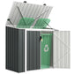 5ft x 3ft Outdoor Storage Shed, Garbage Bin Shed Organizer with Lockable Double Doors and Openable Lid