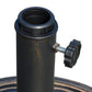25 lb Heavy Duty Patio Umbrella Base, Round Market Umbrella Stand for Outdoor, Deck, Backyard, Garden, Bronze