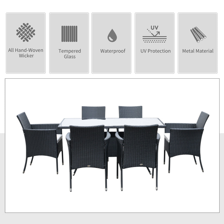 Garden Dining Set with Cushions