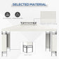 10' x 13' Outdoor Gazebo, Double Roof Patio Gazebo Canopy Shelter with Screen Decorate Corner Frame, White