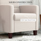 Fabric Accent Chair, Modern Armchair with Seat Cushion and Non-Slip Pads for Living Room, Bedroom, Cream White