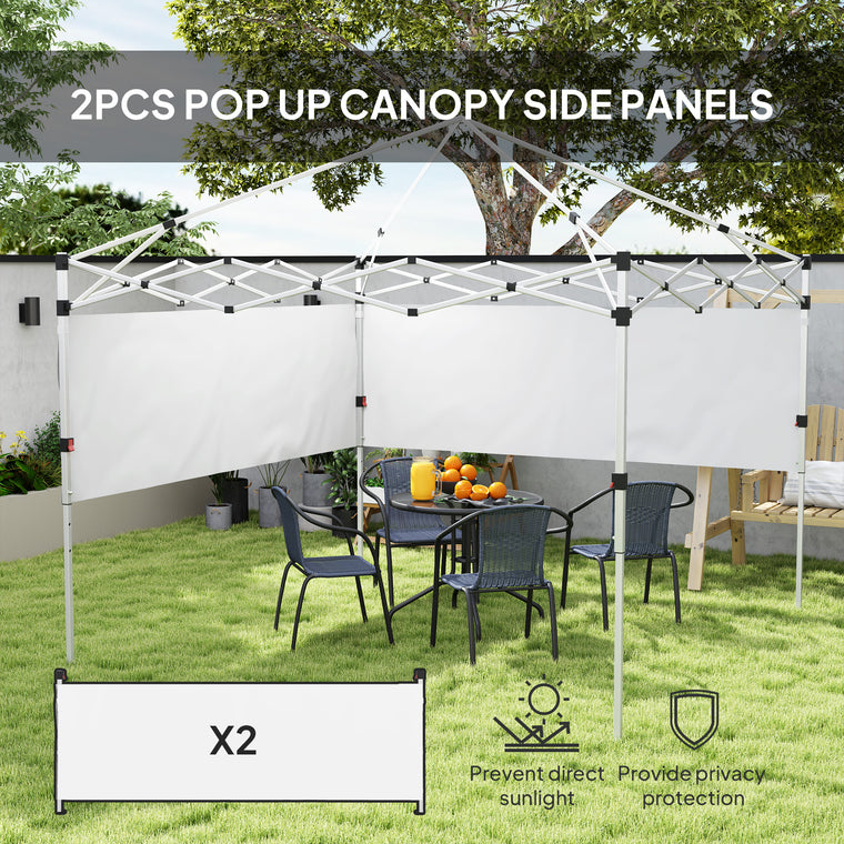 White Half Sidewalls Set for 10' x 10' & 10' x 20' Canopies
