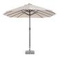 15ft Double-Sided Rectangular Patio Umbrella with Hand Crank