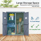 4x1.5ft Wooden Garden Storage Shed, Outdoor Tool Cabinet Organizer with Windows and Double Door, Dark Grey