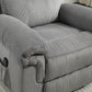 Manual Recliner Chair with Vibration Massage, Side Pockets, Corduroy Reclining Chair for Living Room, Grey