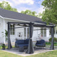 Metal Pergola with Sliding Roof Canopy, Retractable Pergola Canopy - 10' x 10'