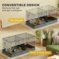 Guinea Pig Cage with Removable Top, 2 Separate Area, Waterproof Bottom Liner, Ramp, Perch, for Rabbits, Hedgehogs